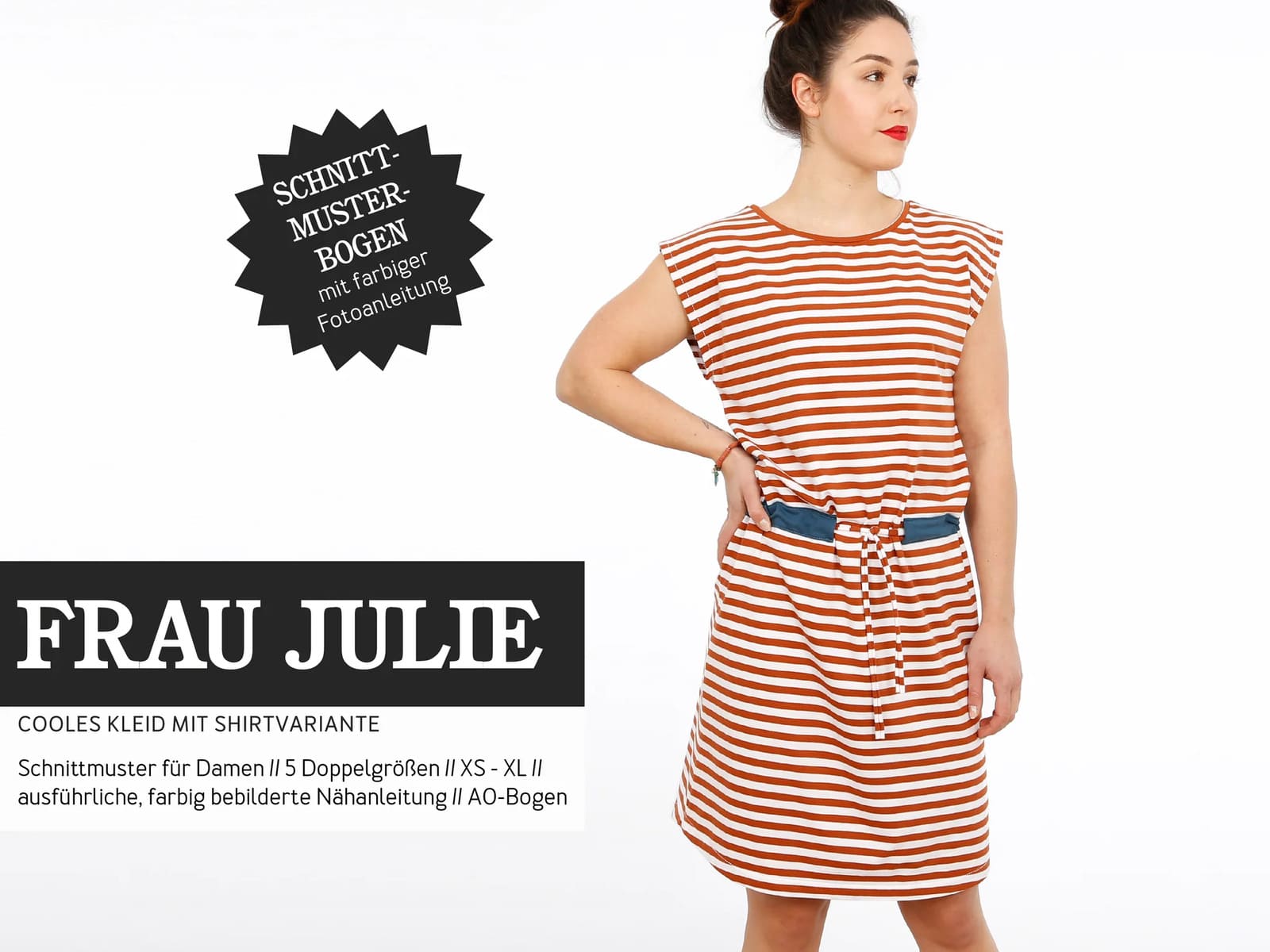 Frau Julie - Jerseykleid & Bluse - Papierschnittmuster von Studio  Schnittreif